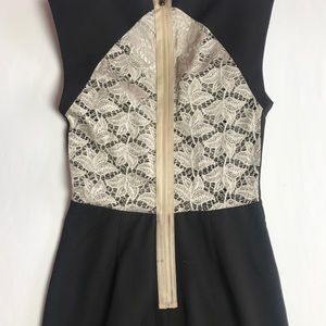Black Halo Black and Taupe Jagger Cocktail Dress